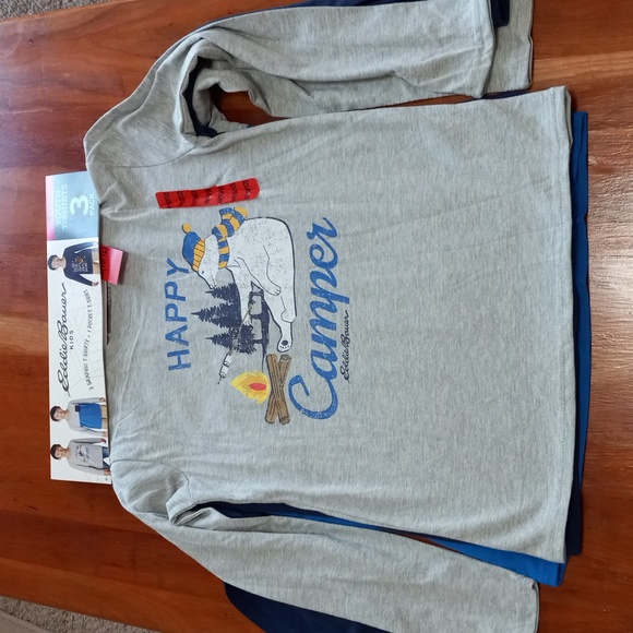 Eddie Bauer 3 Pack Long Sleeve Shirts M 10/12 - Picture 1 of 6